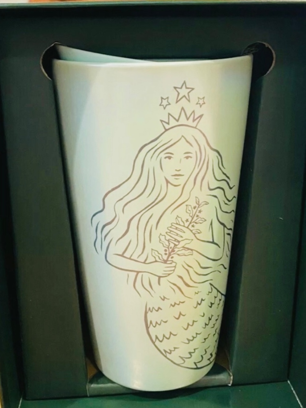NWT Starbucks Mermaid Siren Ceramic Tumbler - 50th Anniversary Limited Edition